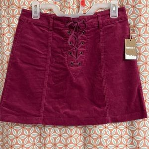 Forever 21 Fuchsia Velvet mini skirt!